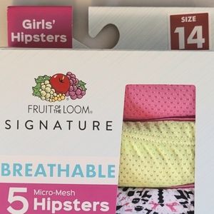 Girls hipsters panties/underwear size 14 breathable mesh